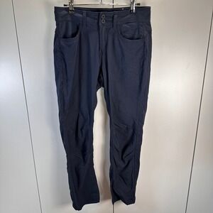 Prana Womens Size 2 Straight Leg Pant Navy‎ Casual Hiking Travel Outdoor-core